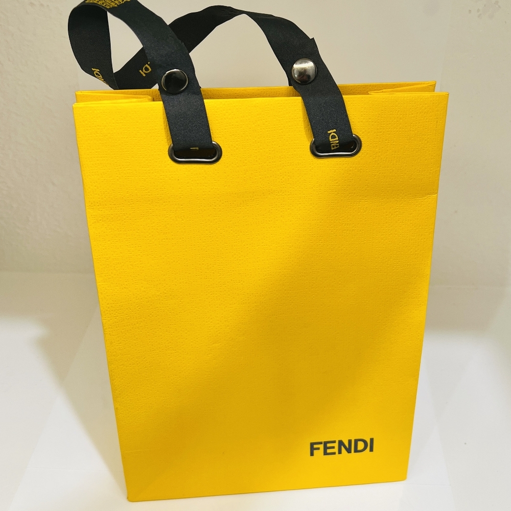 NEW FENDI ROMA Boutique Shopping Bag with Fabric Snap Handle